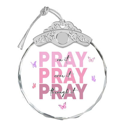 Pray – Glass Ornament