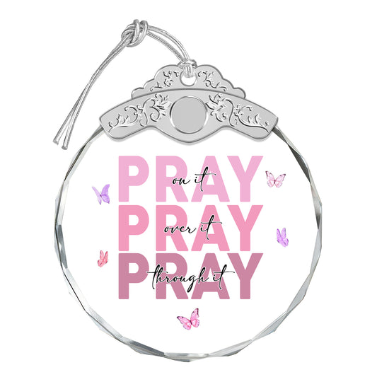 Pray – Glass Ornament