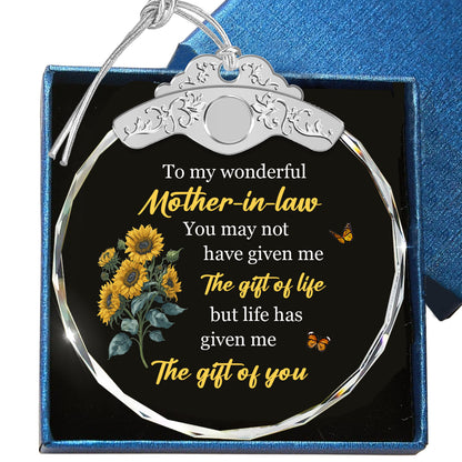 To my wonderful Mother-in-law – Glass Ornament