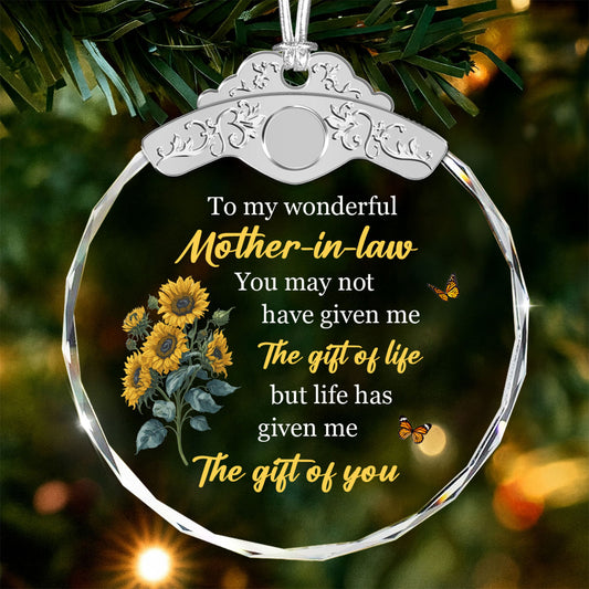 To my wonderful Mother-in-law – Glass Ornament — view 2