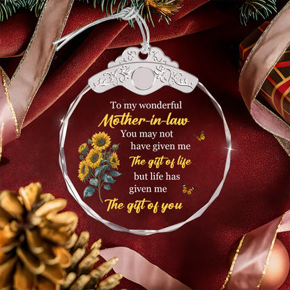 To my wonderful Mother-in-law – Glass Ornament — view 4