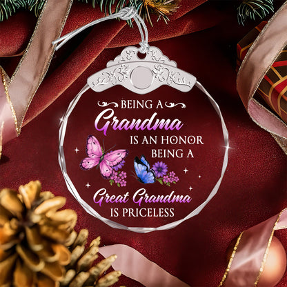 Great Grandmother Gift – Christmas Glass Ornament — view 4