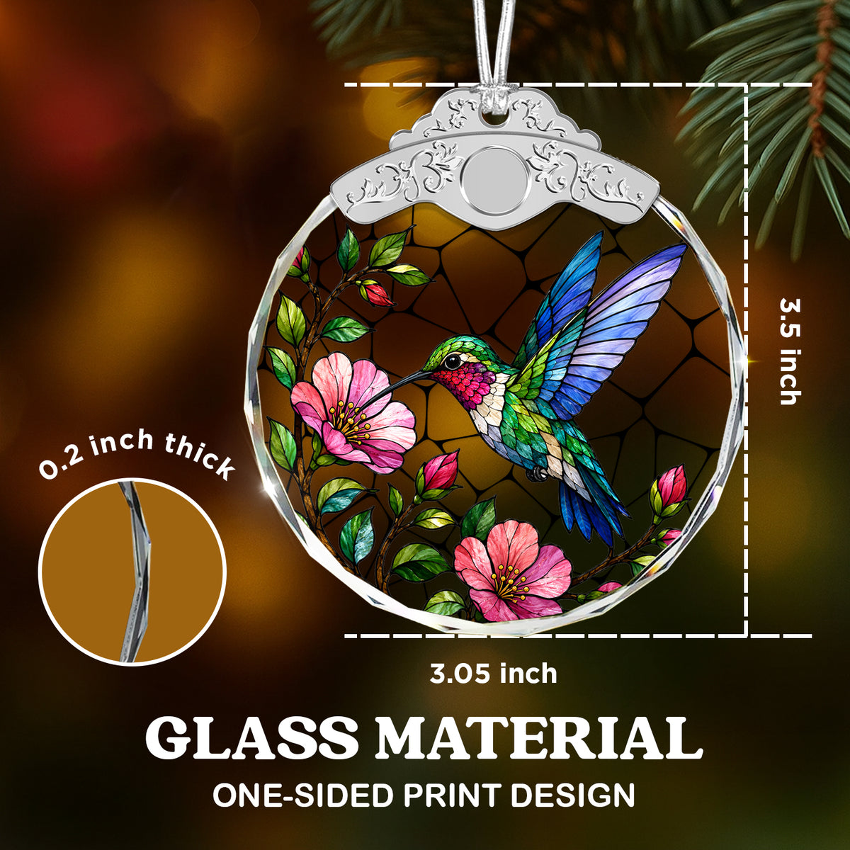 Stained Glass Hanging Decor – Glass Ornament — view 3