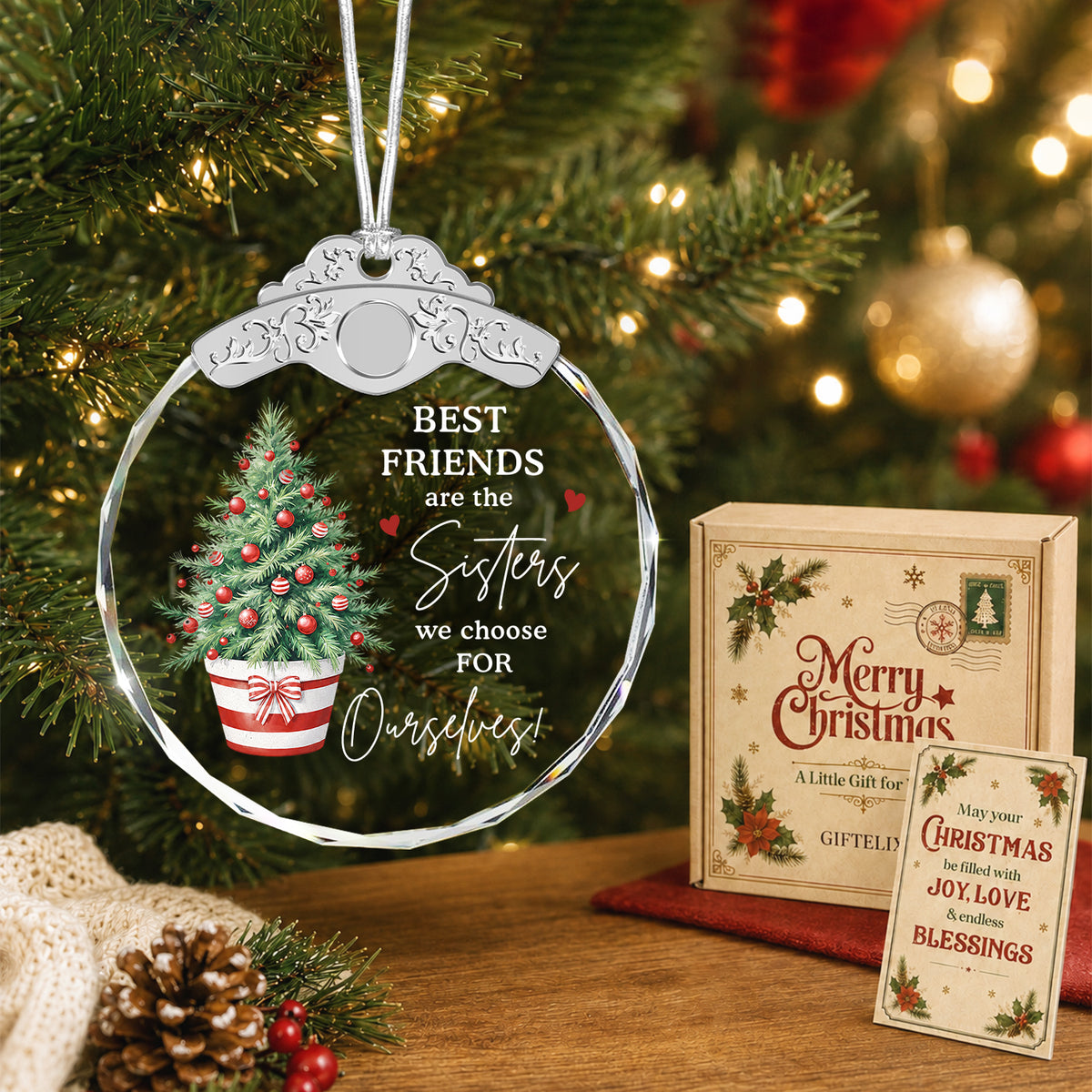 Christmas Birthday Ornament Gifts for Women – Glass Ornament