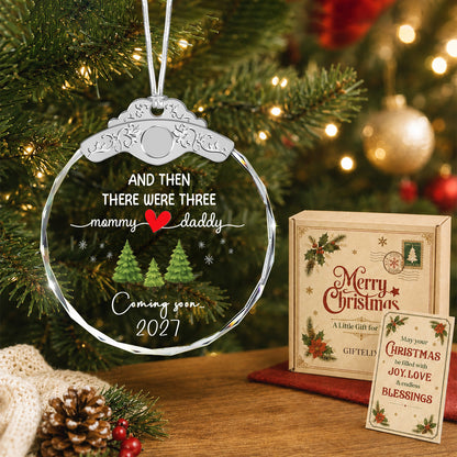 Expecting Baby Ornament 2026 – Pregnancy Announcement for Grandparents Family