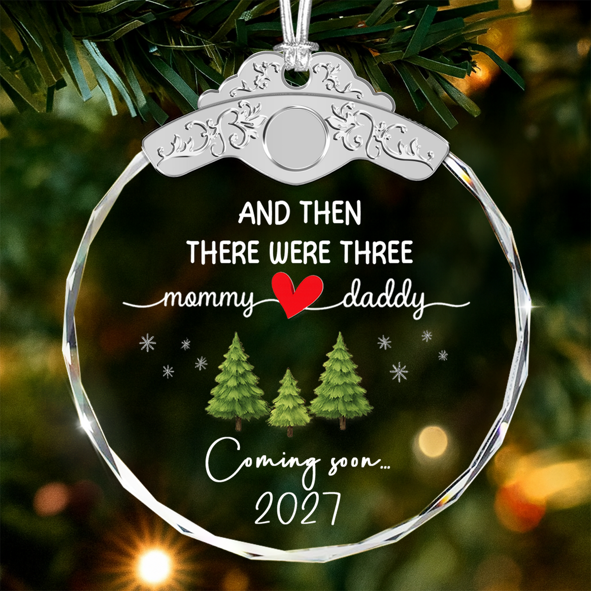 Expecting Baby Ornament 2026 – Pregnancy Announcement for Grandparents Family — view 7