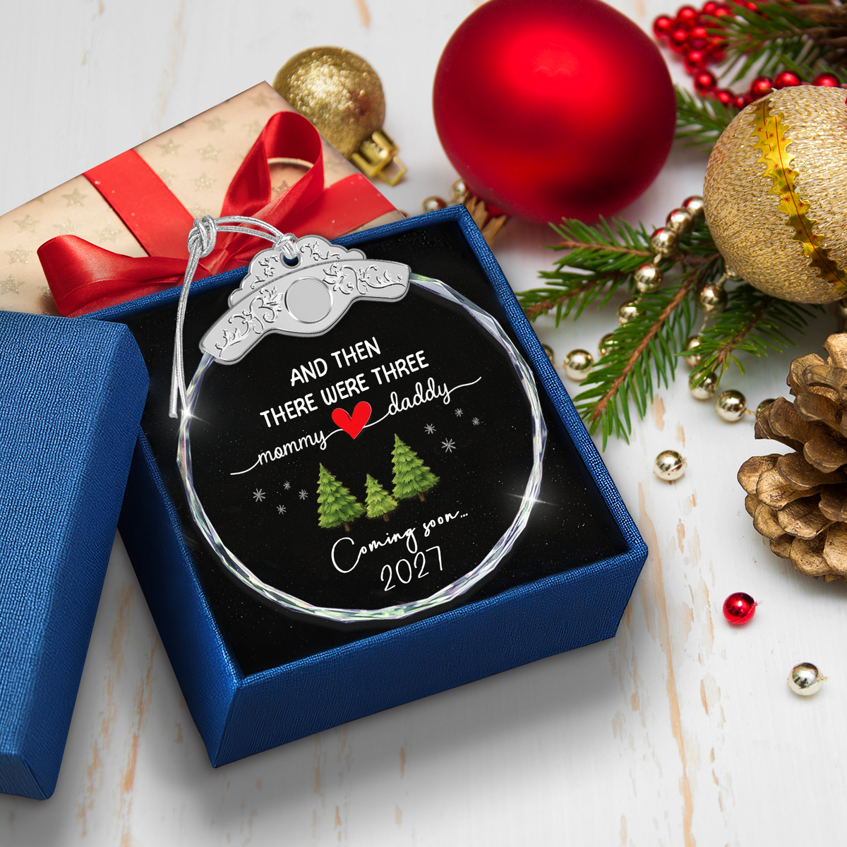 Expecting Baby Ornament 2026 – Pregnancy Announcement for Grandparents Family — view 8