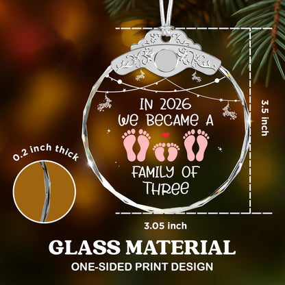 Family of Three Ornament 2026 – Baby First Christmas Ornament — view 3