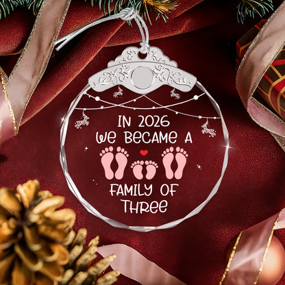 Family of Three Ornament 2026 – Baby First Christmas Ornament — view 4