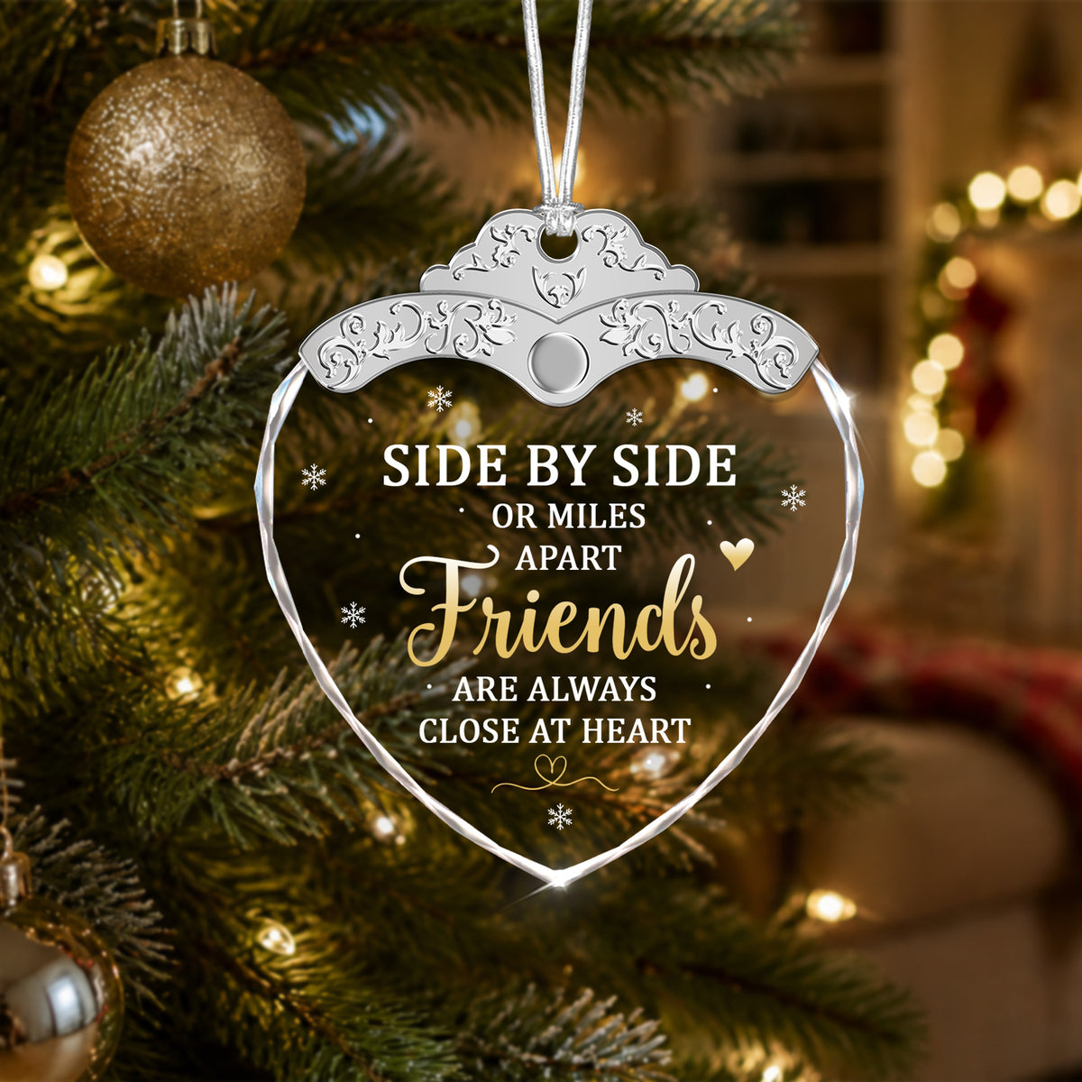 Christmas Gifts For Friends Going Away Friendship – Glass Ornament — view 2