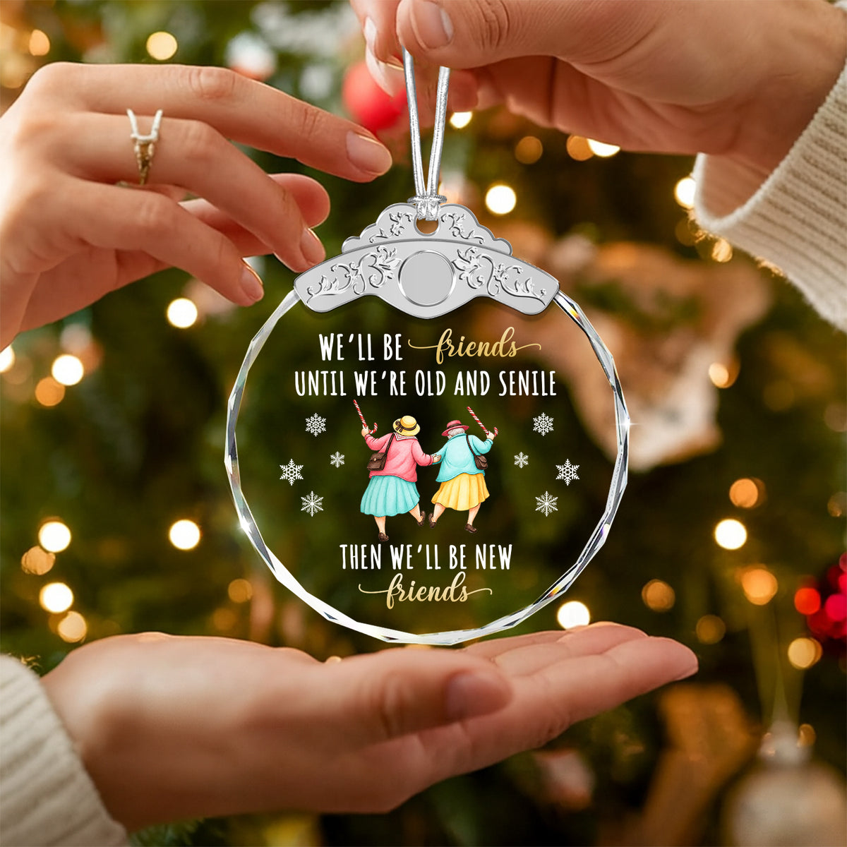 Christmas Gifts For Friends Going Away Friendship – Glass Ornament — view 5