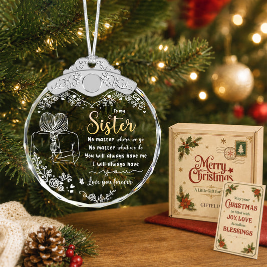 Unique Gift for Women Friends BFF Sisters Soul Sis – Glass Ornament