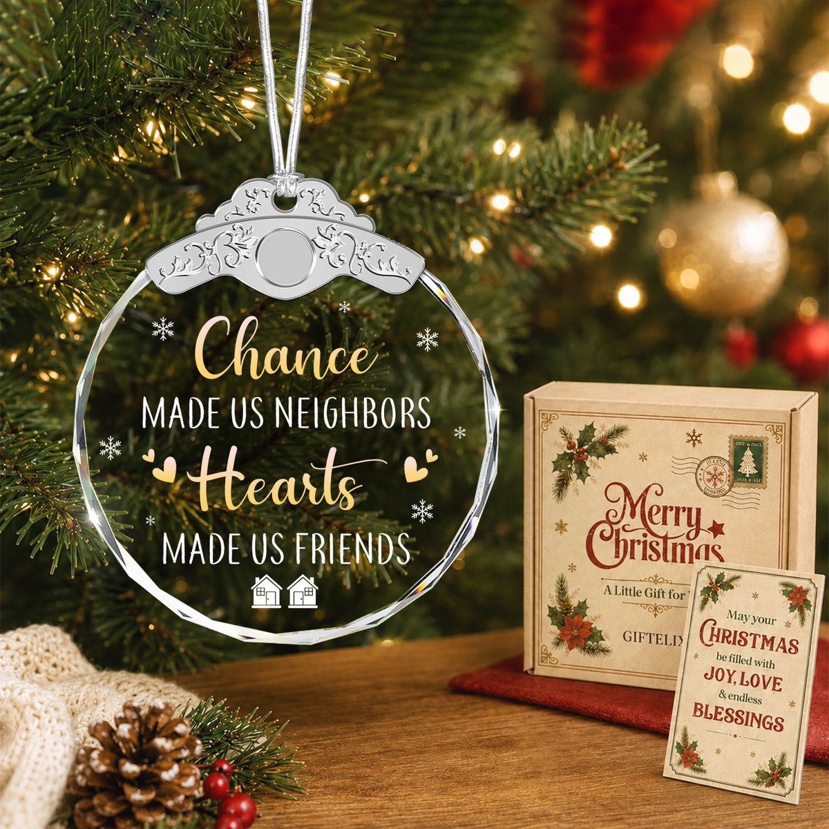 Christmas Gifts for Neighbors – Glass Ornament