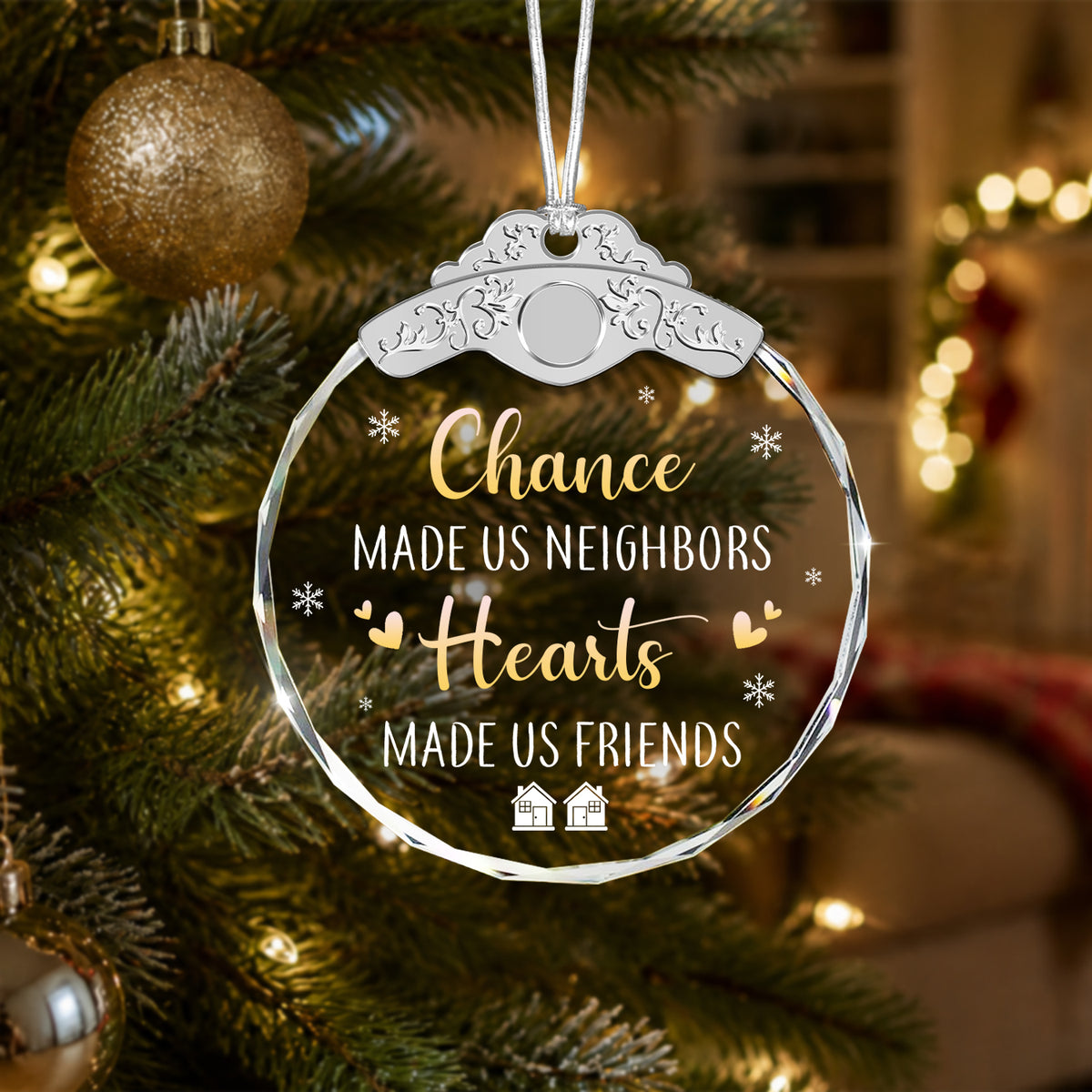Christmas Gifts for Neighbors – Glass Ornament — view 2