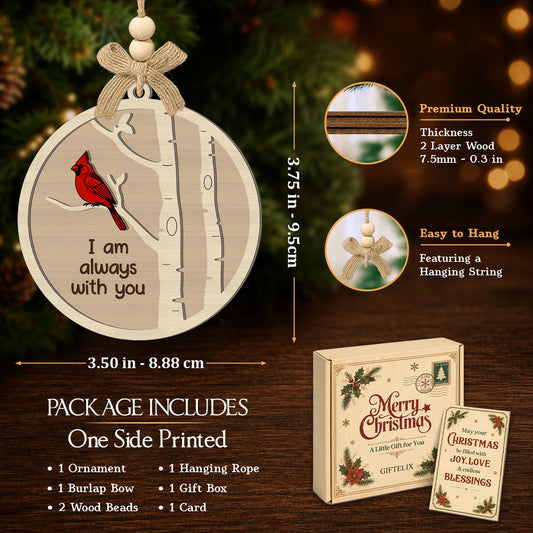Cardinal Memorial Gift for Women Men Friends Sisters – 2 Layer Ornament — view 2