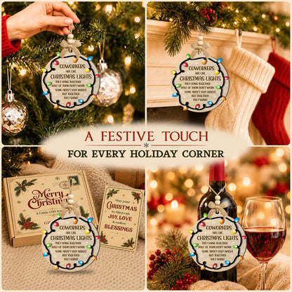 Coworker Christmas Gift – 2 Layer Wooden Ornament — view 5