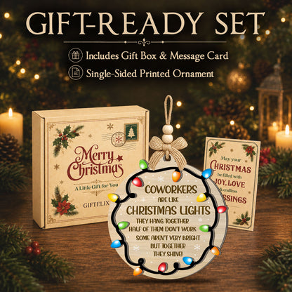 Coworker Christmas Gift – 2 Layer Wooden Ornament — view 6
