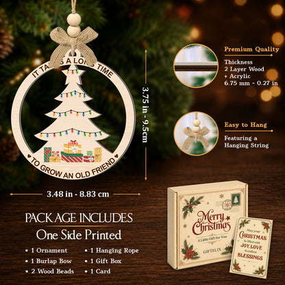 Best Friend Xmas Tree Ornament – 2 Layer Ornament — view 2