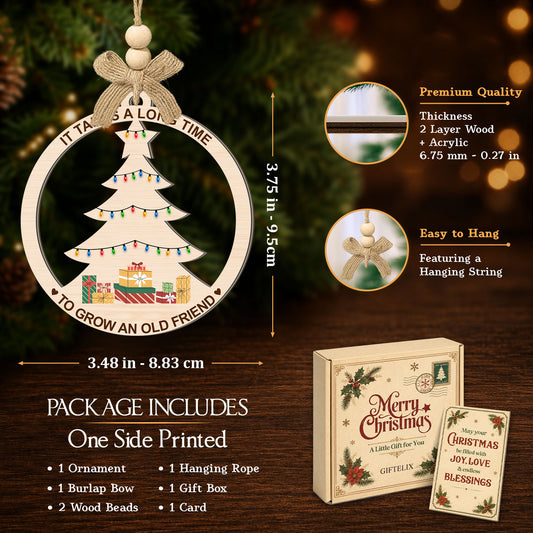 Best Friend Xmas Tree Ornament – 2 Layer Ornament — view 2