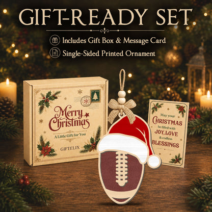 Football Ornaments for Christmas Tree – 2 Layer Wooden Ornament — view 6
