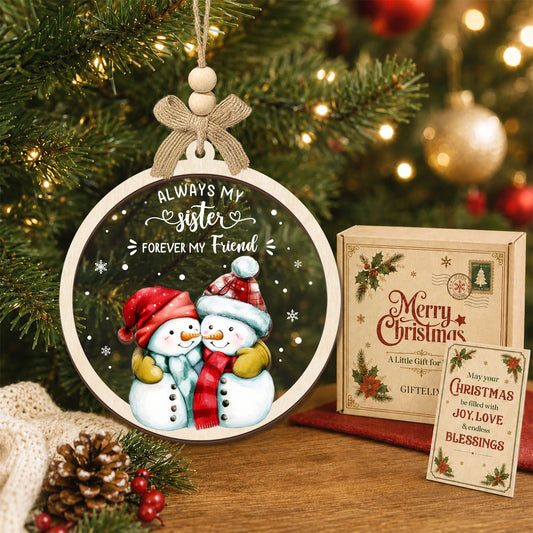Sisters Christmas Ornament – 2 Layer Ornament
