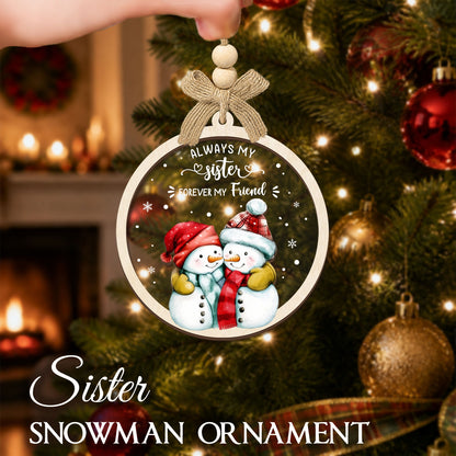 Sisters Christmas Ornament – 2 Layer Ornament — view 3