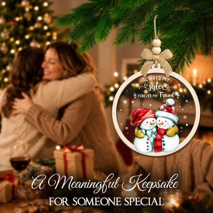 Sisters Christmas Ornament – 2 Layer Ornament — view 4