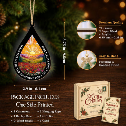 2 Layered Ornament – Look For Me In The Sunshine — view 2
