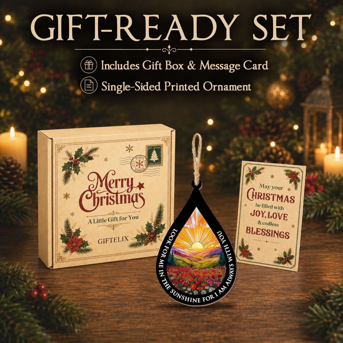 2 Layered Ornament – Look For Me In The Sunshine — view 6