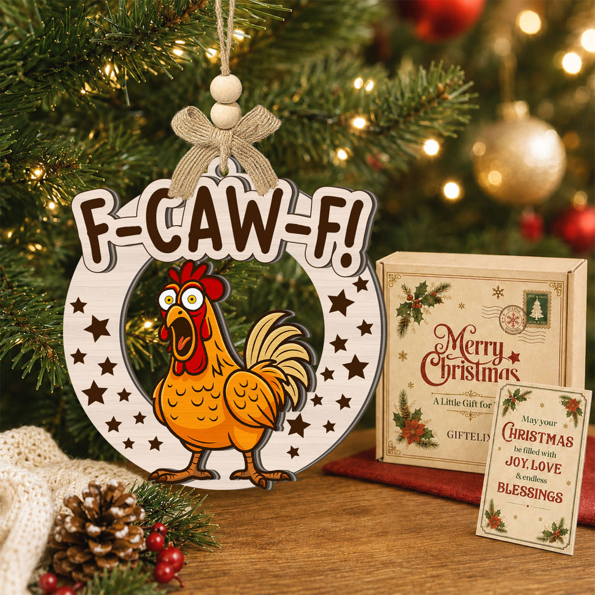 Funny Christmas Ornaments for Adults – 2 Layer Ornament