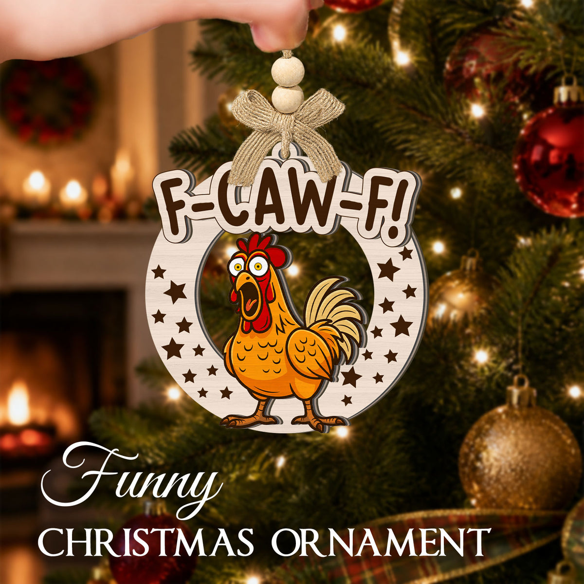 Funny Christmas Ornaments for Adults – 2 Layer Ornament — view 3