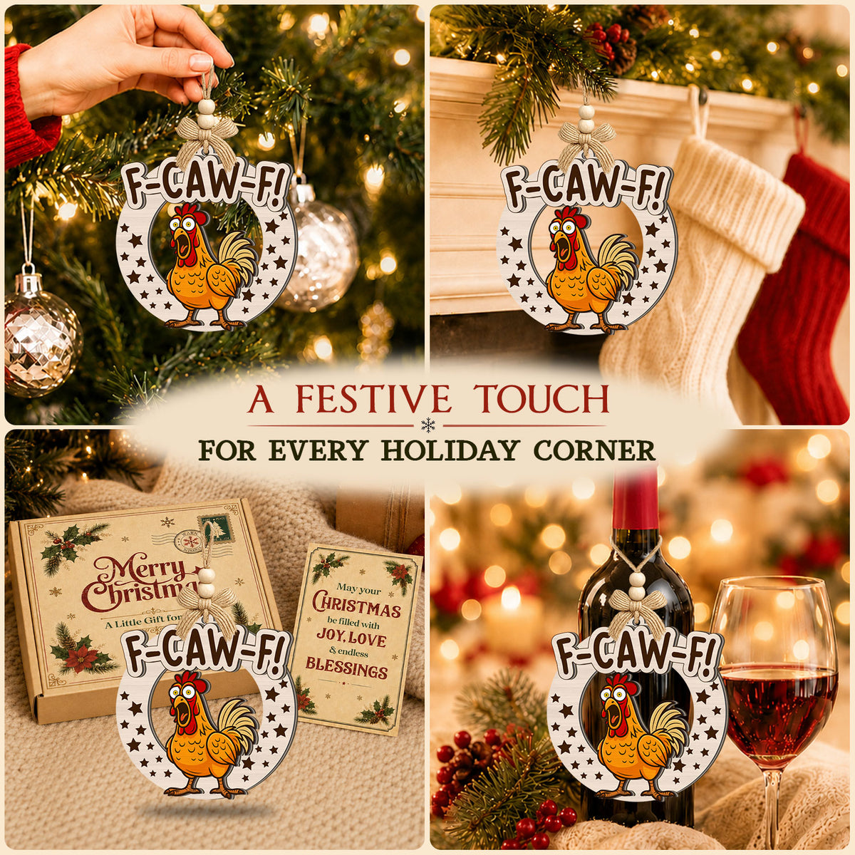 Funny Christmas Ornaments for Adults – 2 Layer Ornament — view 5
