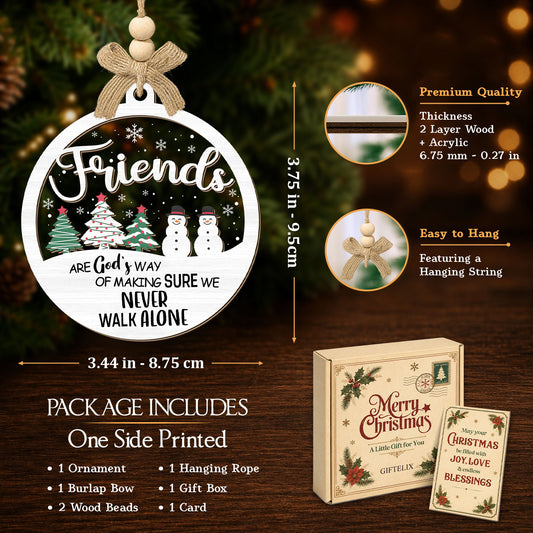 Christmas Gift for Women Sisters BFF Soulmate – 2 Layer Ornament — view 2