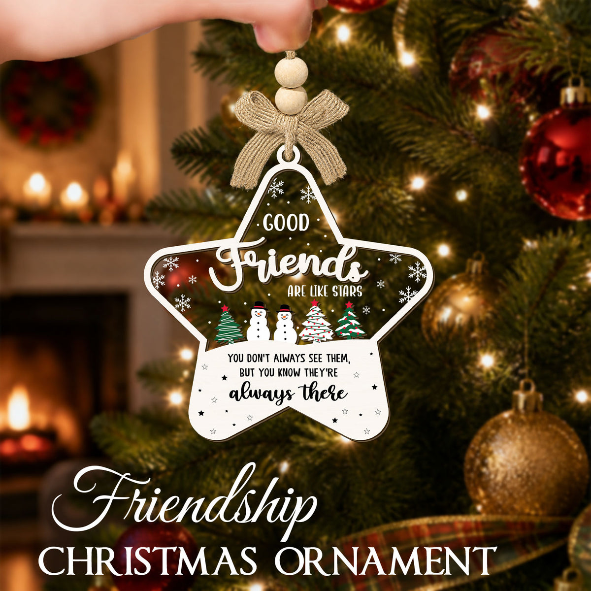 Birthday Presents for Best Friends – 2 Layer Ornament — view 3