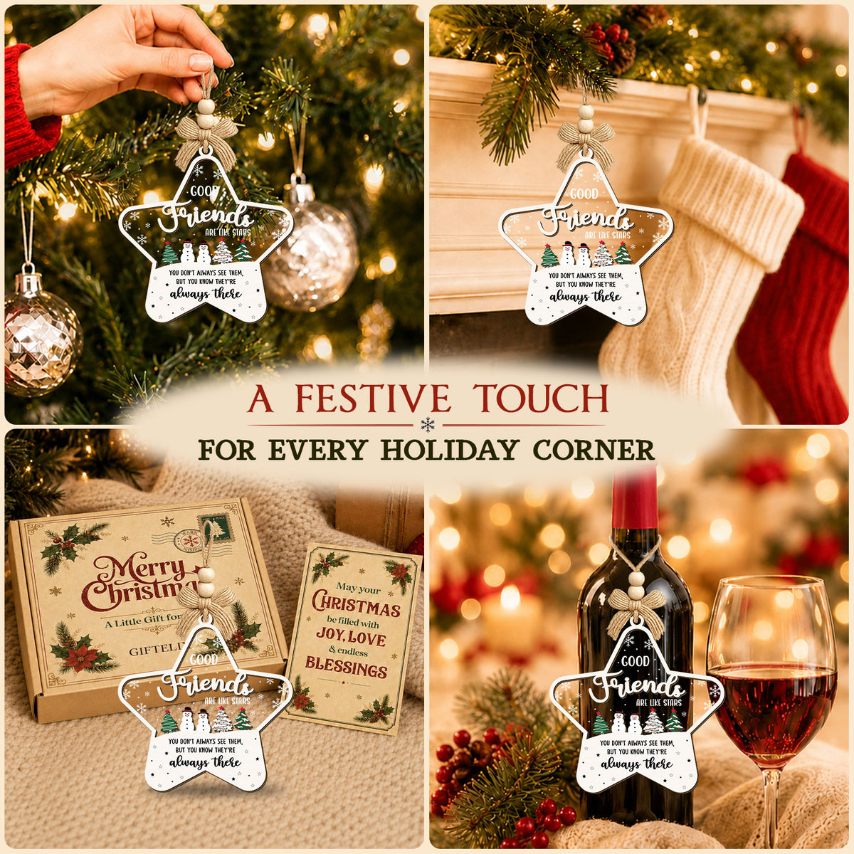 Birthday Presents for Best Friends – 2 Layer Ornament — view 5