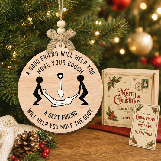 Christmas Birthday Gift for Best Friends – 2 Layer Wooden Ornament