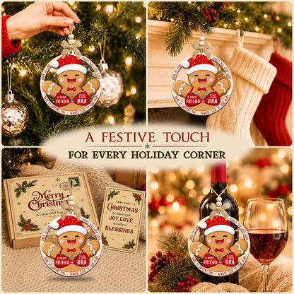 Christmas Birthday Gift for Best Friends – 2 Layer Ornament — view 5