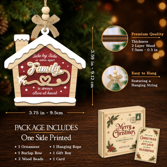 Family Christmas Gift – 2 Layer Wooden Ornament — view 2