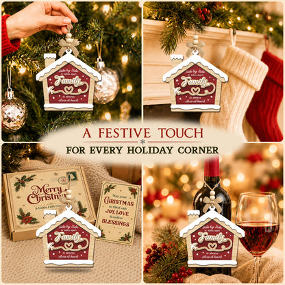 Family Christmas Gift – 2 Layer Wooden Ornament — view 5