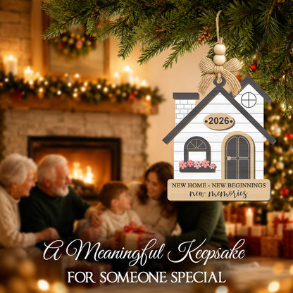 Family Christmas Gift – 2 Layer Wooden Ornament — view 4