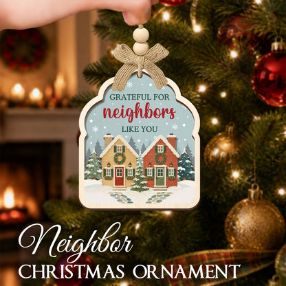 Neighbor Christmas Gift 2026 – 2 Layer Wooden Ornament — view 3