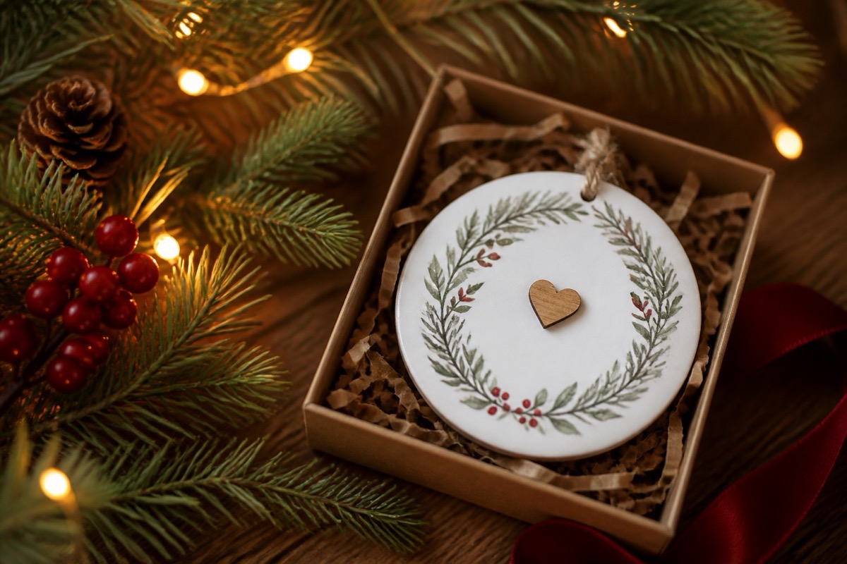 Our First Christmas Married Ornaments — a personalized Christmas ornament